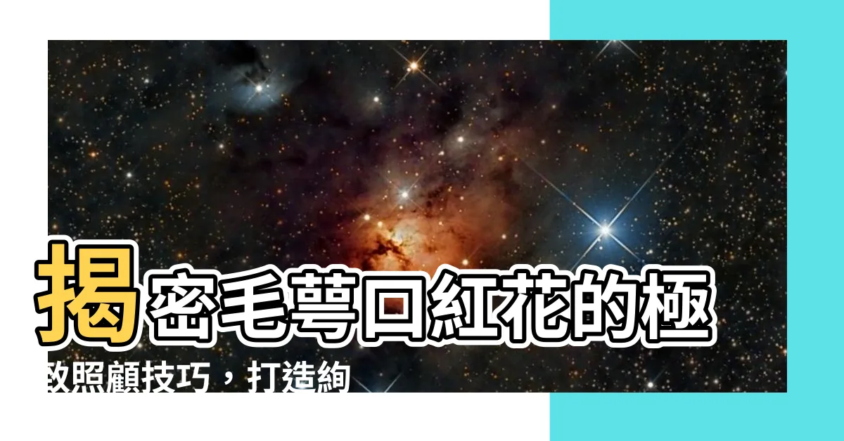 【口紅花照顧】揭密毛萼口紅花的極致照顧技巧，打造絢麗開花美景！