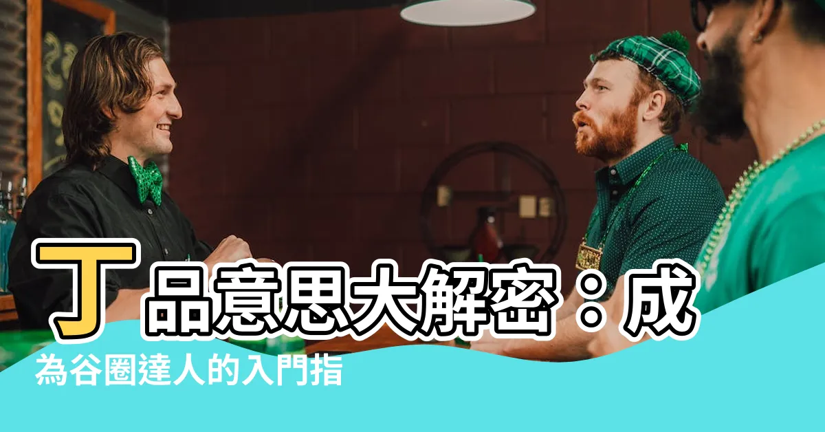 【丁品 意思】丁品意思大解密：成為谷圈達人的入門指南