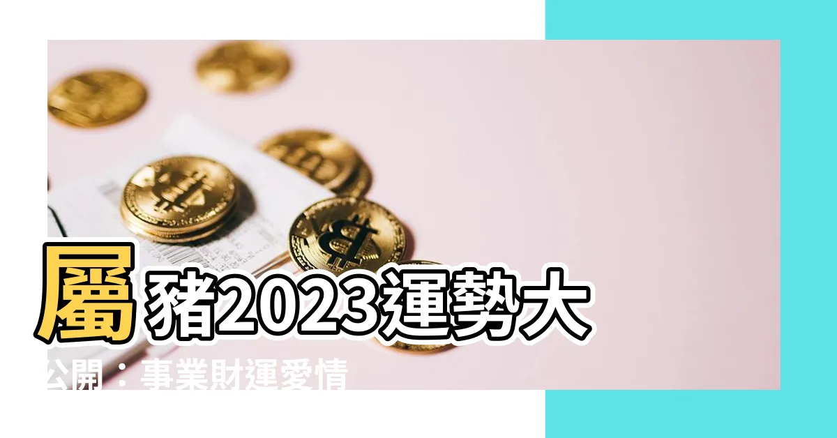 【豬運勢2023】屬豬2023運勢大公開：事業財運愛情健康一次掌握！