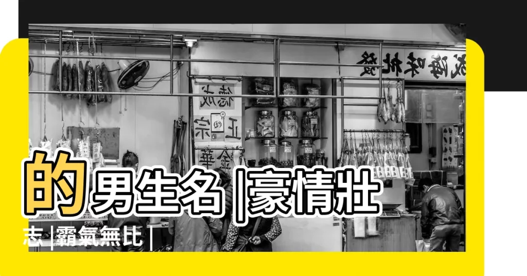 的男生名 |豪情壯志 |霸氣無比 |【霸氣男生人名】