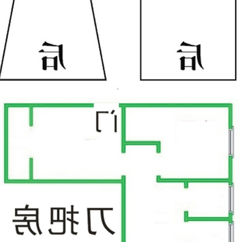 2、請看一下,這個戶型風水怎麼樣?哪些地方需要改進,是刀柄式公寓嗎?如果是,如何解決?謝謝