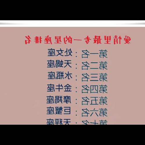 2、戀愛十二星座排名是多少?