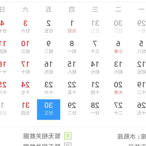 2、農曆1月29日是什麼星座