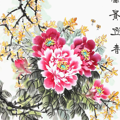 4、牡丹畫風水