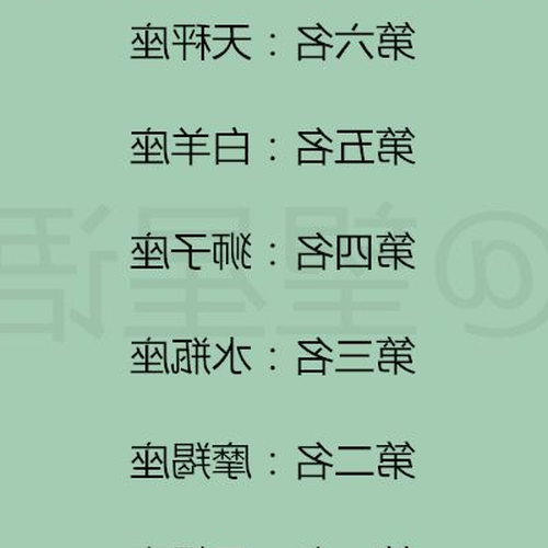 3、十二星座排名是多少