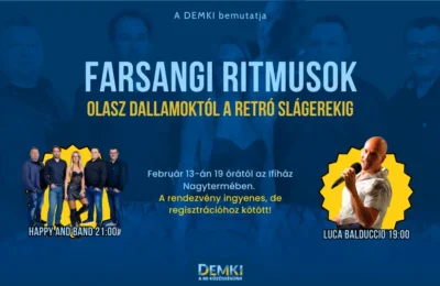 Farsangi Ritmusok Luca Balduccio-val és a Happy and Band-del