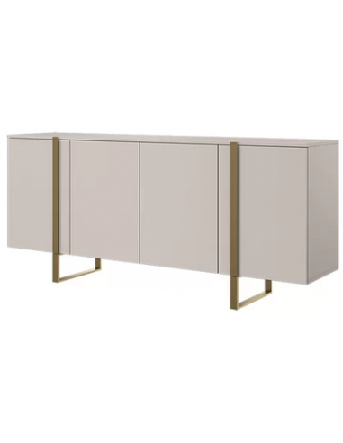 Verica Sideboard i møbelplade og metal B200 cm - Guld/Cashmere