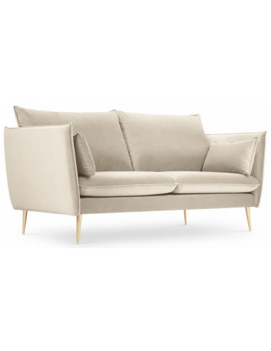 Agate 2-personers sofa i velour B158 cm - Guld/Beige