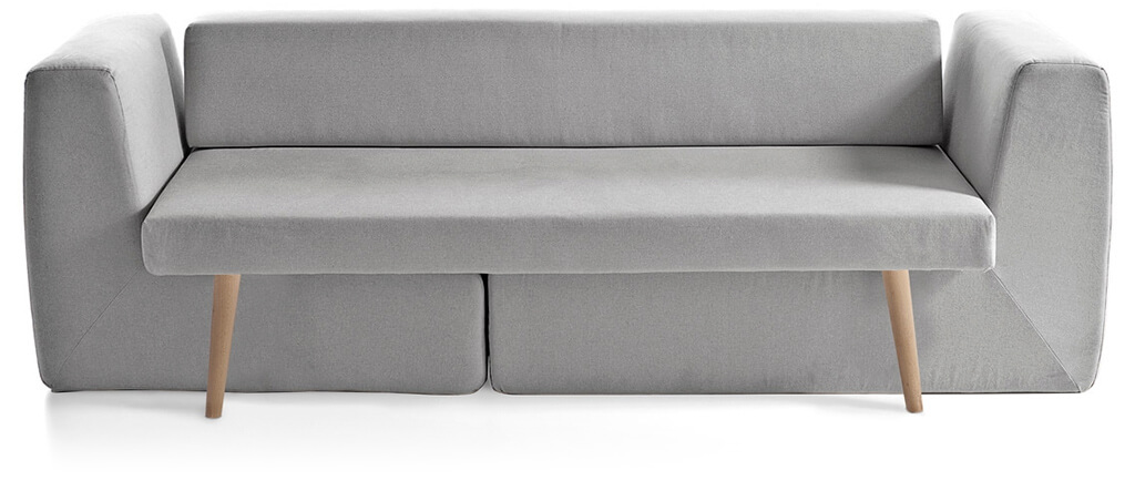 3-i-1 sofaen samlet i grå