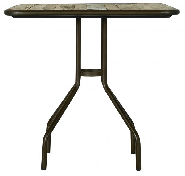 IB LAURSEN Cafebord firkantet UNIKA træbordplade m/metalstel