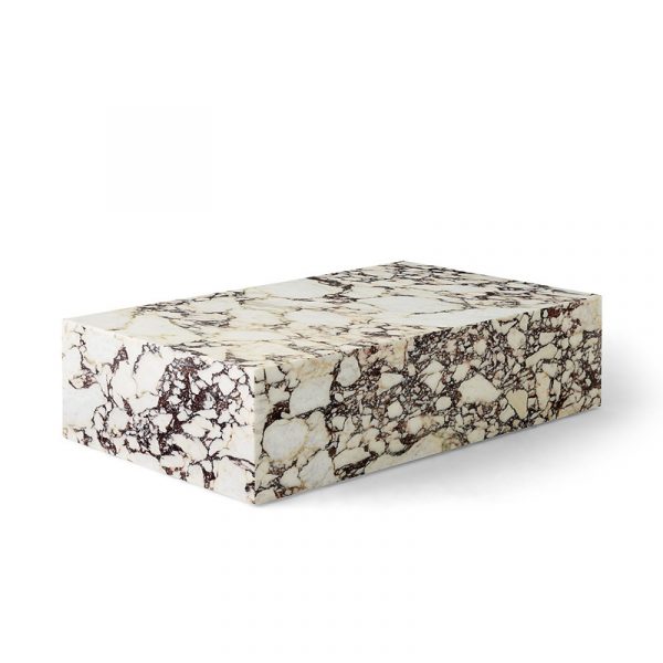 Menu Plinth Sofabord Plinth Low, Calacatta Viola Marble