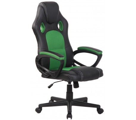 Racing Gaming kontorstol i kunstlæder H110 - 120 cm - Sort/Grøn