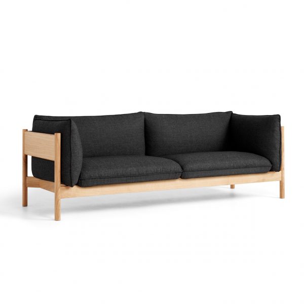 HAY Arbour 3 seater sofa, Re-wool 198_oiled waxed oak