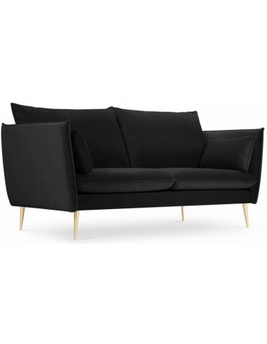 Agate 2-personers sofa i velour B158 cm - Guld/Sort