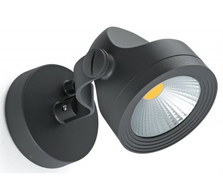 Alfa spot væglampe 1 x COB LED 14W - Mørkegrå