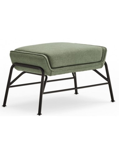 Sadira fodskammel til lænestol i metal og polyester B69 cm - Sort/Grågrøn