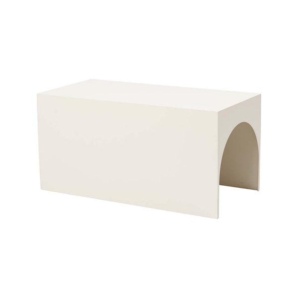 KRISTINA DAM STUDIO Arch sofabord, lille - beige stål (60x30)