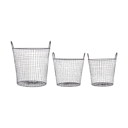 Wire Kurv Sort 3-pack
