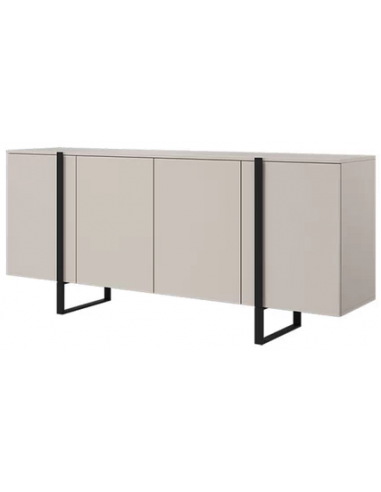 Verica Sideboard i møbelplade og metal B200 cm - Sort/Cashmere