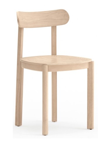 2 x Nara spisebordsstole i mdf finér H74 cm - Lys natur