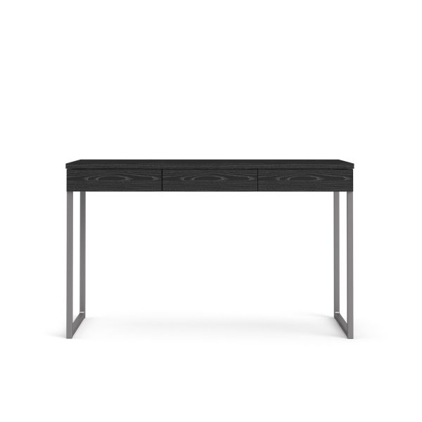 Function Plus skrivebord - sort ask, m. 3 skuffer