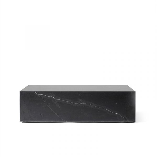 Menu Plinth Sofabord Low Sort Marquina Marmor