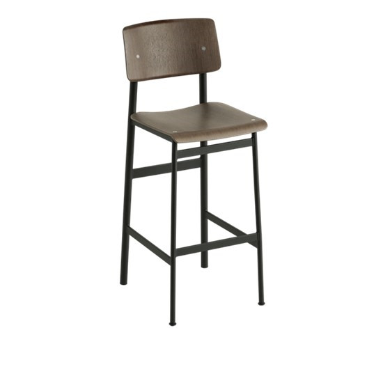 Muuto Loft Barstol Sort/Røget Eg (65 cm.)