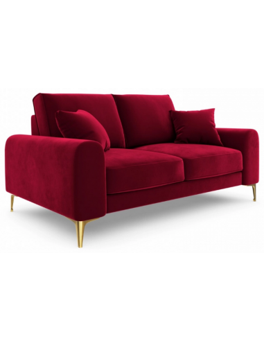 Larnite 2-personers sofa i velour B172 cm - Guld/Rød