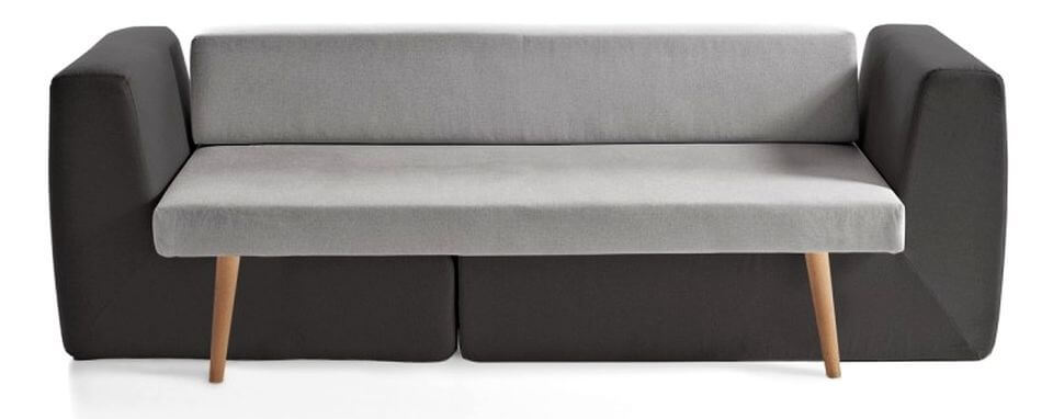 3 i 1 modul sofaen i en flot kombination af grå og sort