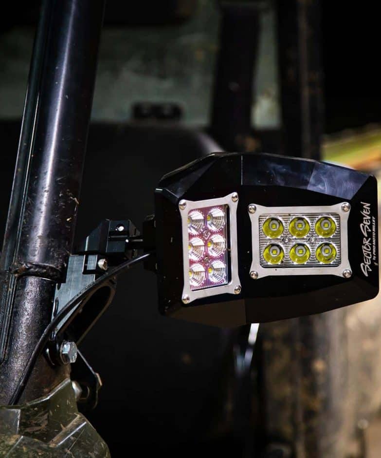 Sector Seven Spectrum LED UTV Mirrors, Bung Mounts