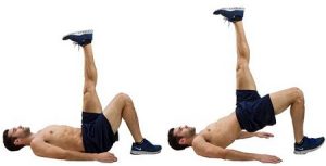 Bridge Opposite Arm Leg Crunch