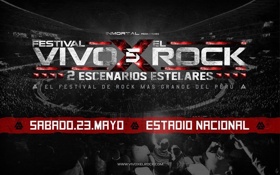 VIVO x EL ROCK, el festival de rock más grande del Perú se realizará en