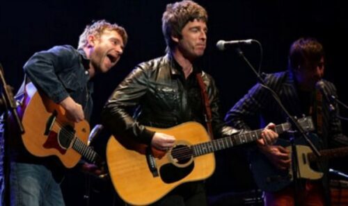 damon albarn y noel gallagher en vivo