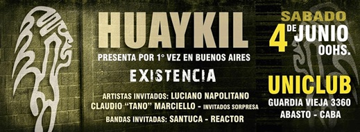 HUAYKIL Presenta su disco "Existencia" en Buenos Aires HUAYKIL Presenta su disco “Existencia” en Buenos Aires