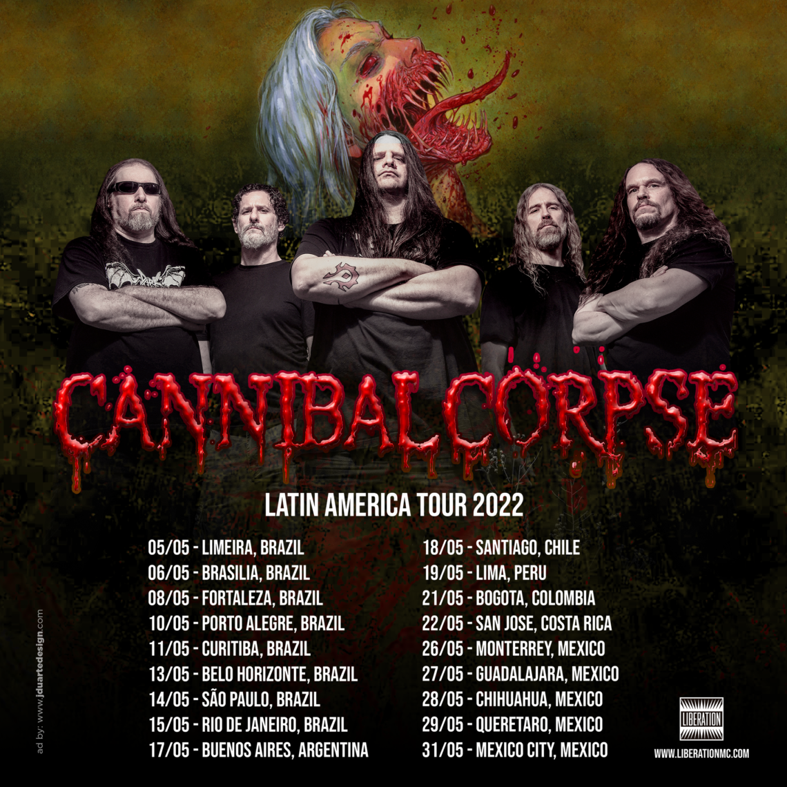 Cannibal Corpse regresa a México con su más reciente álbum Violence