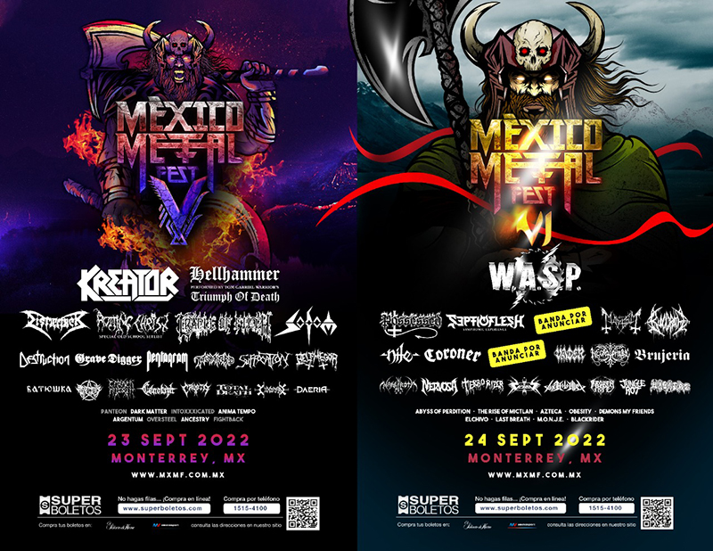 México Metal Fest: Destruction, Tankard, Sodom y Kreator en las ediciones 5 y 6 este 2022 México Metal Fest