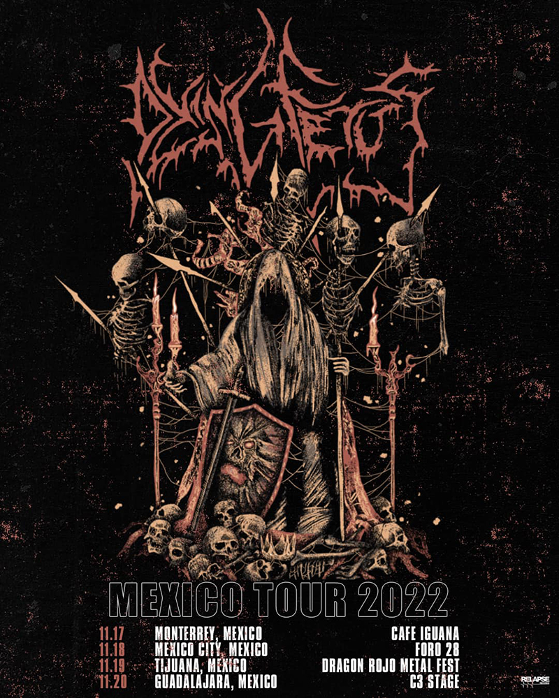 Dying Fetus se presentará en el Foro Veintiocho de la CDMX este 2022 Dying Fetus Tour Mexico