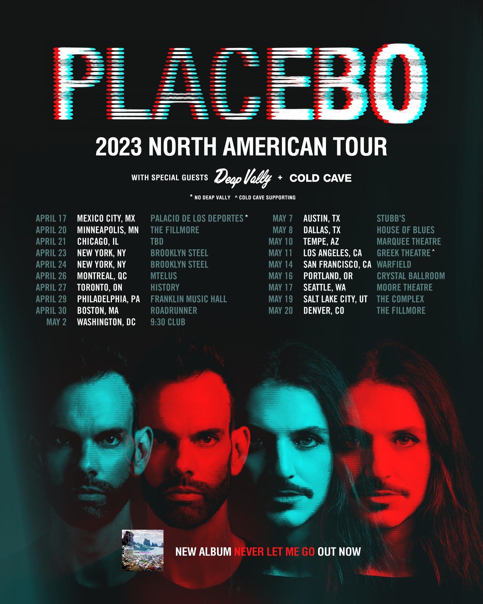 Placebo anuncia las nuevas fechas para sus conciertos cancelados de