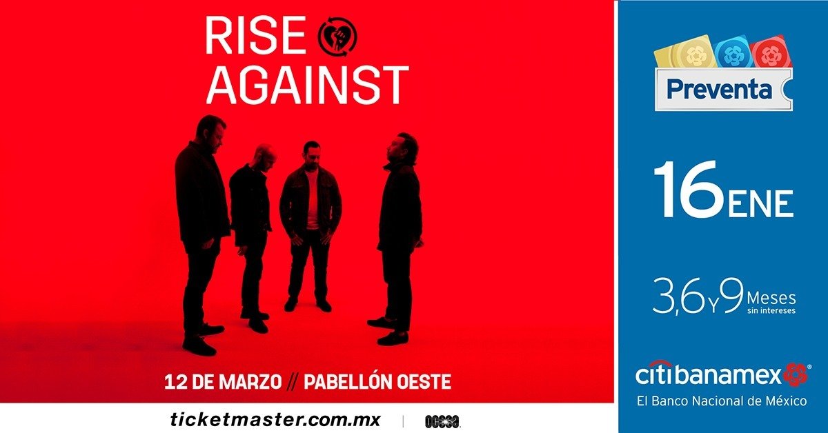 ¡Rise Against regresa a la Ciudad de México en este 2023! Rise Against