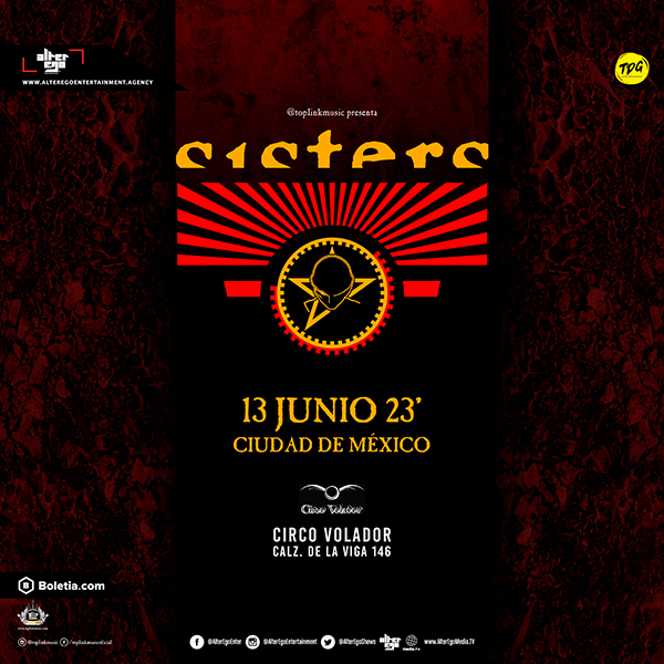 Regresa The Sisters of Mercy a México este 2023 The Sisters of Mercy en la CMDX