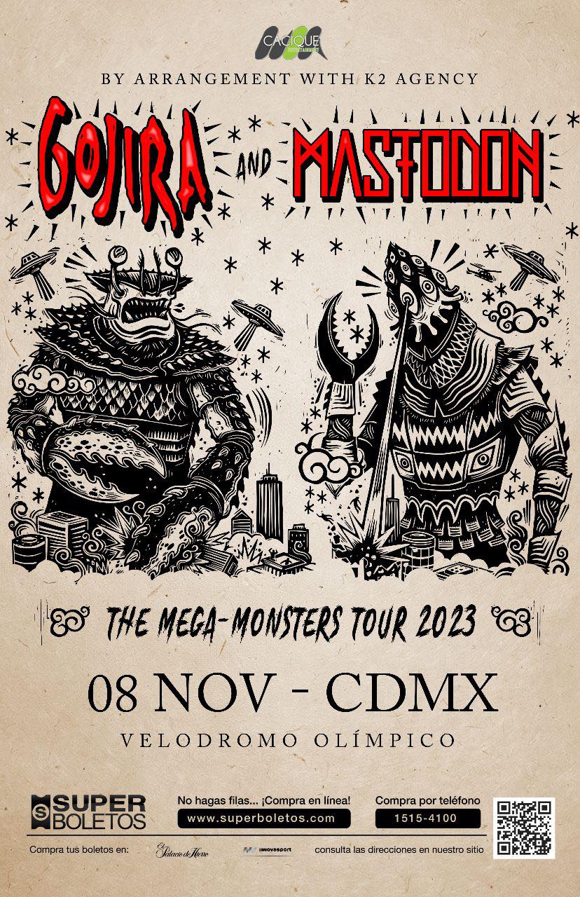 The MegaMonsters Tour 2023 de Gojira y Mastodon llegará a la CDMX El