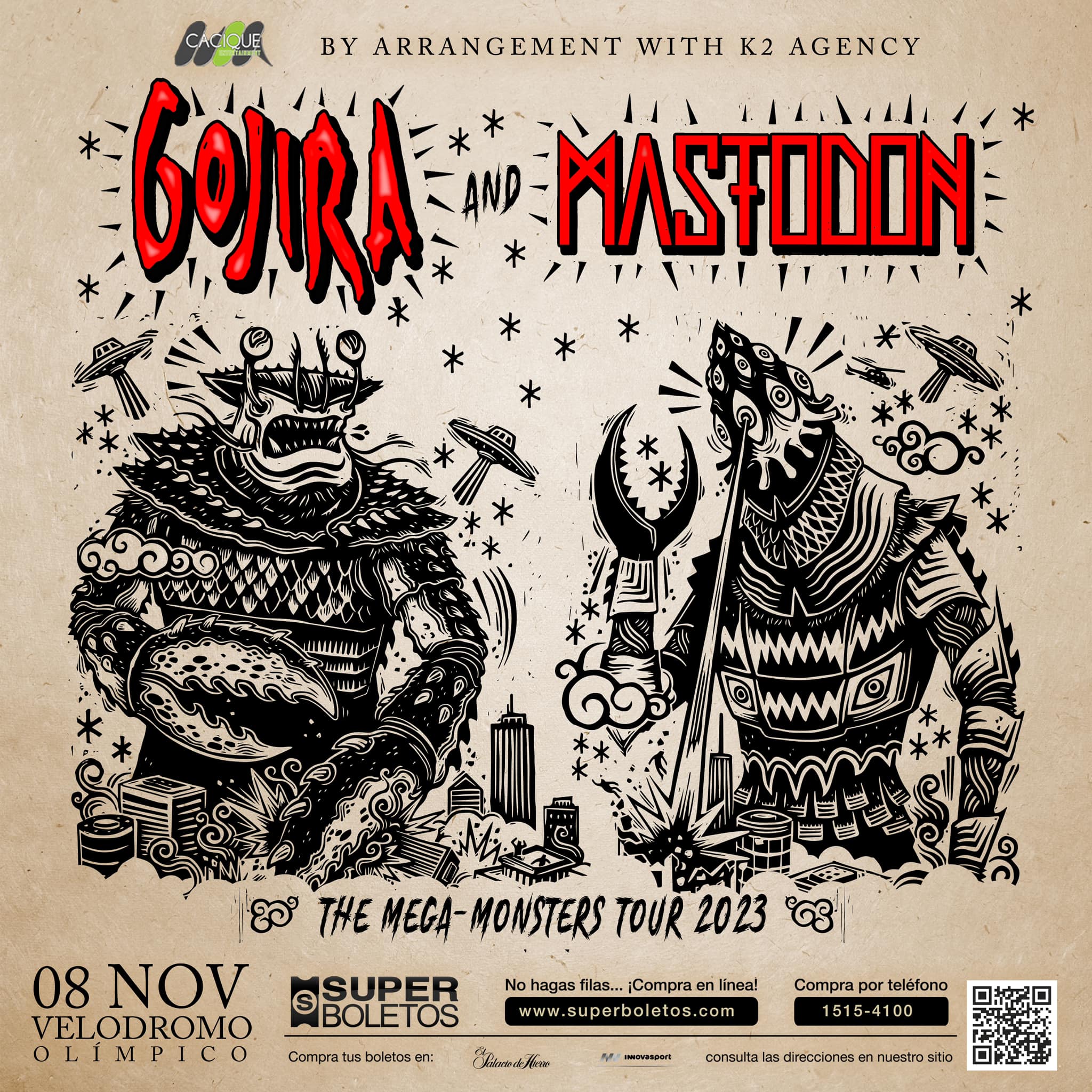 The MegaMonsters Tour 2023 de Gojira y Mastodon llegará a la CDMX El