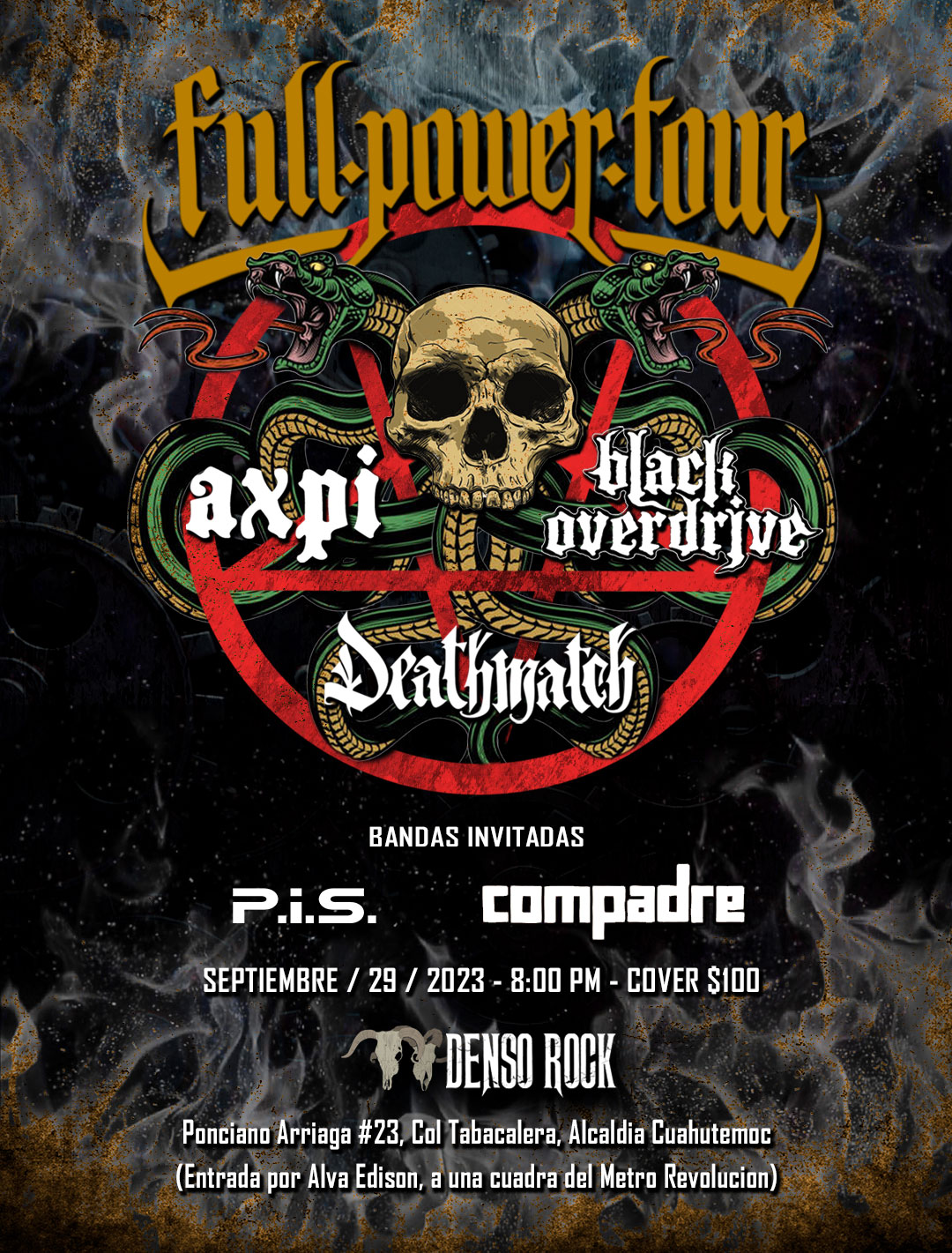 Full Power Tour 2023: Axpi, Black Overdrive y Deathmatch Full Power Tour