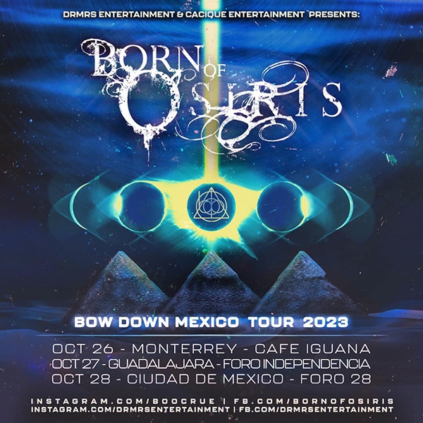 Born of Osiris anuncia gira por México en octubre de 2023 Born of Osiris en México