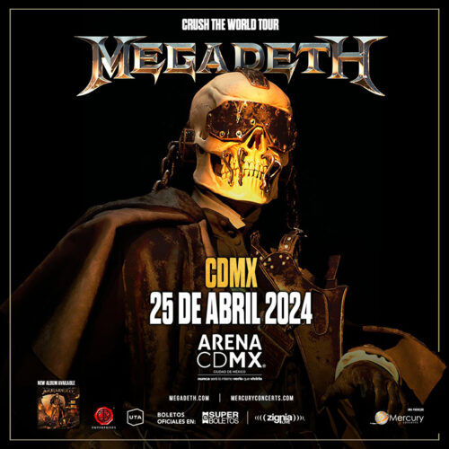 La legendaria banda de Thrash Metal Megadeth regresará a México en 2024