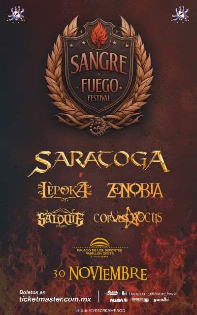 ¡Festival Sangre y Fuego, una noche épica de Metal Español llega a la CDMX este 2024! Festival Sangre y Fuego en la CDMX