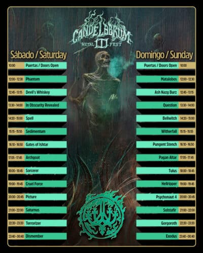 ¡Candelabrum Metal Fest III: Horarios listos! Horarios Candelabrum III