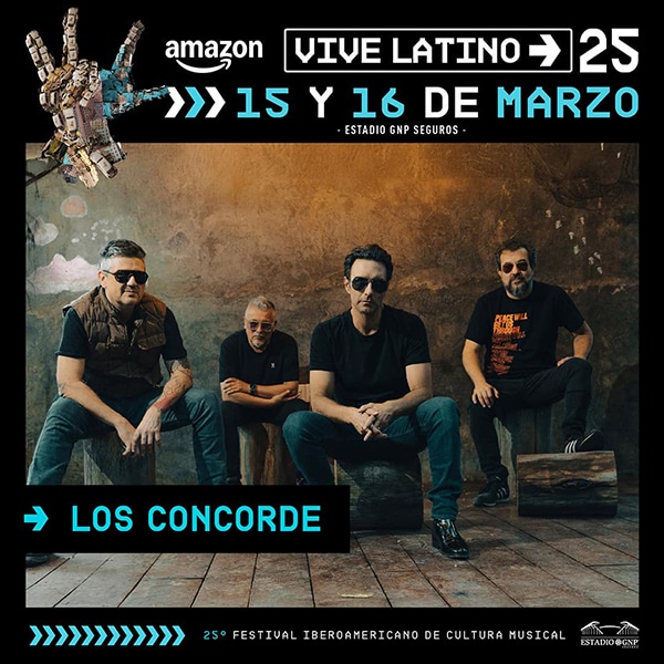 ¡Los Concorde lanzan "Prueba y Error" y arrancan este 2025 con shows en vivo! Los Concorde presentes en el festejo de 25 años del Festival Vive Latino