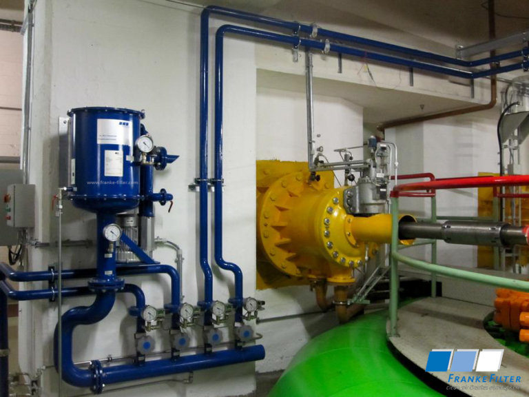 Oil mist extraction at hydro turbine - 4way suction manifold