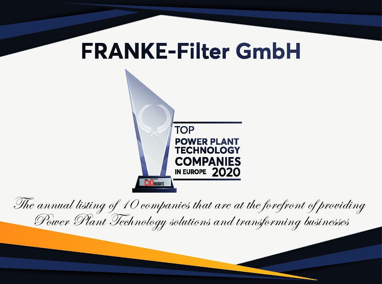 FRANKE-Filter Top 10 power plant company